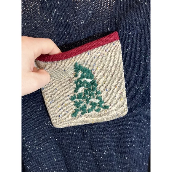 Breckenridge Women’s XL Christmas Cardigan Vintage Art to Wear Button Front - Picture 8 of 9